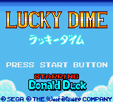 Donald Duck no Lucky Dime Title Screen